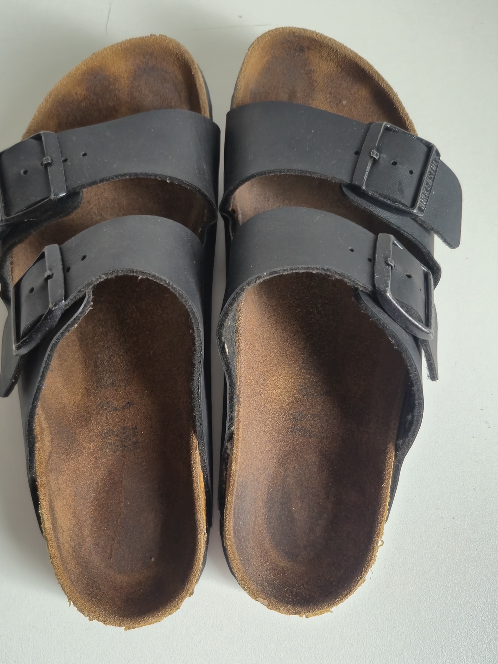 ​Birkenstock Arizona Black Sandals, Size 38